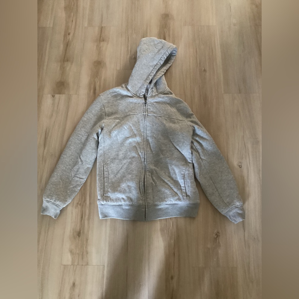 GAP Gray Sherpa-Lined Hoodie